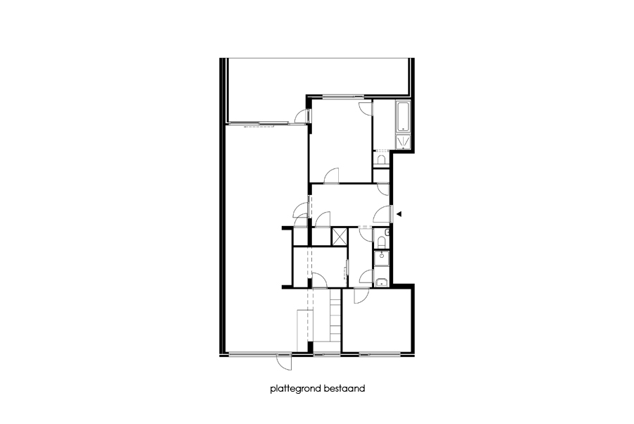 Plattegrond renovatie en verbouwing appartement (oud). - lab-R